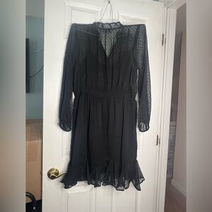 LOFT Black Long Sleeve Dress